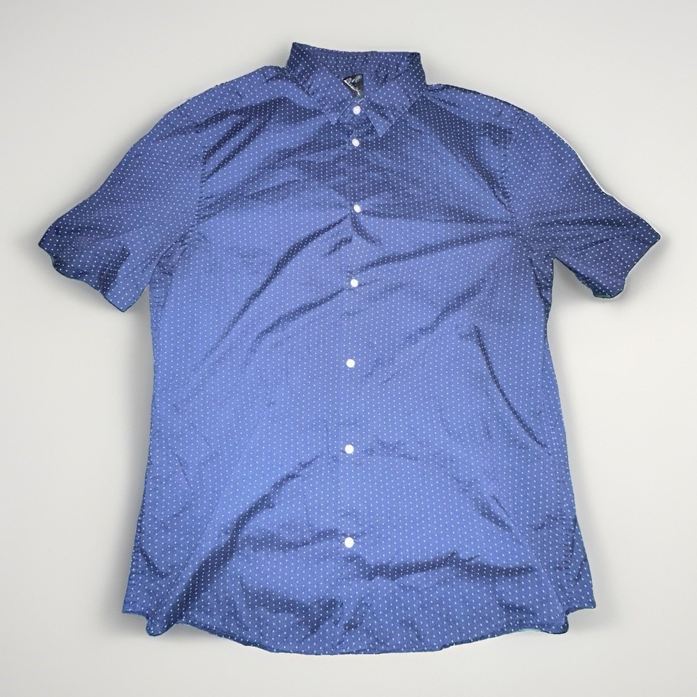 H&M Mens Button Down Shirt Extra Large (XL) Navy Classic Preppy